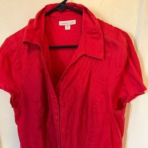 Red Coldwater Creek button down
